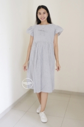 MAMA HAMIL Alice Dress Hamil Menyusui Stripe Simple Casual Formal Cloth   DRO 1002 7  large